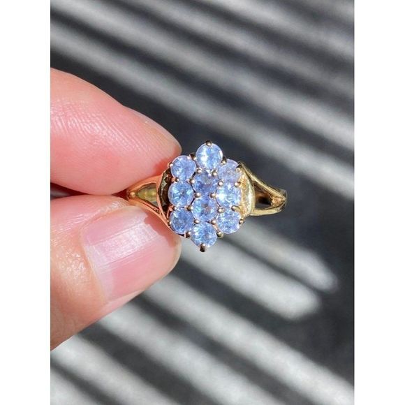 10k Cluster Tanzanite Ring - Picture 8 of 8